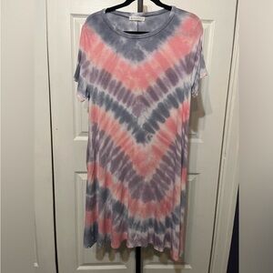 WOMEN’S SZ LARGE TIE DYE DRESS COVERUP #318